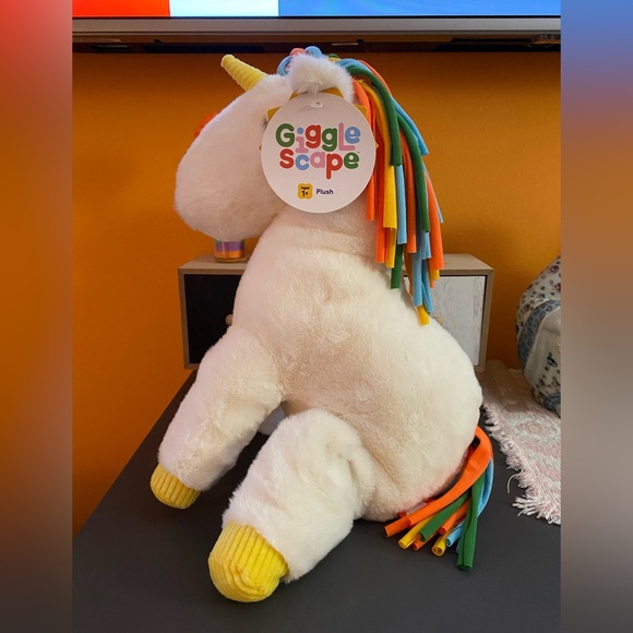 New with tag! White Unicorn Rainbow Mane Soft Plush Stuffed Animal - Picture 8 of 11